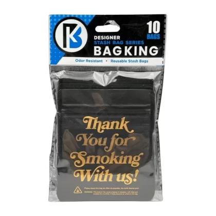 10-Pack Bag King Thank You for Smoking Wide Mouth Mylar Bag | 1/8th ounce