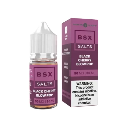 Glas BSX Salt Black Cherry Blow Pop eJuice - Vape Product; Vape Product, Vape Product
