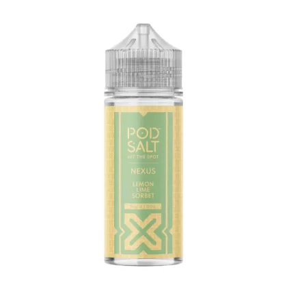Pod Salt Lemon Lime Sorbet 100ml Vape Juice By Nexus - O Nic Shots