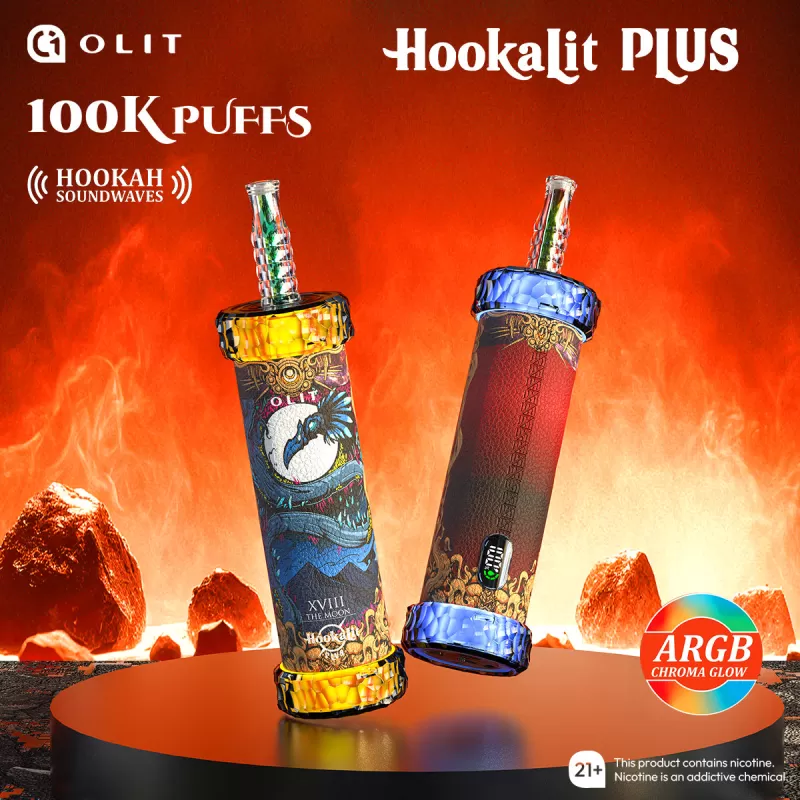 OLIT HookaLit "PLUS" 100K Puffs Disposable E-Hookah - 100,000 Puffs - Blue Razz Lemon