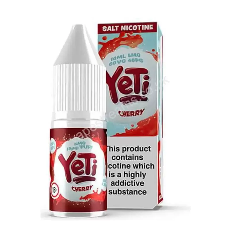 Cherry Nicotine Salt E-Liquid by YeTi Salts - Vapestreams Co