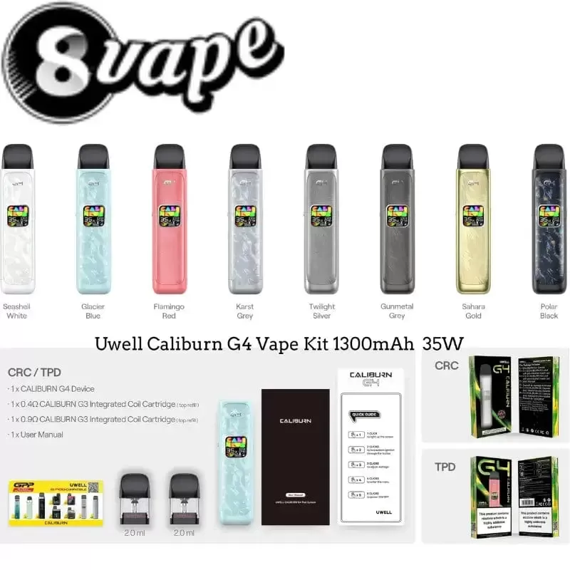 Uwell Caliburn G4 35W Pod Kit - Eightvape - Image 2