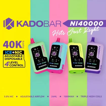 KADOBAR NI40K Nic + Ice Control Disposable Device - 40000 Puffs - Watermelon Ice