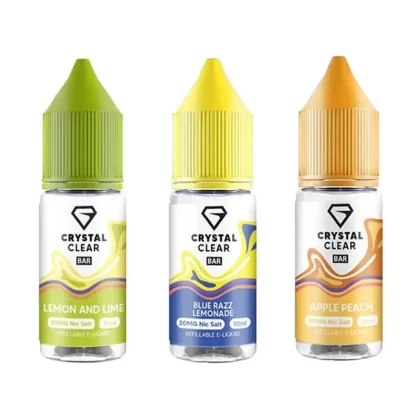 Crystal Clear Nic Salt E-Liquid - Box of 10 - Red Apple Ice / 20mg