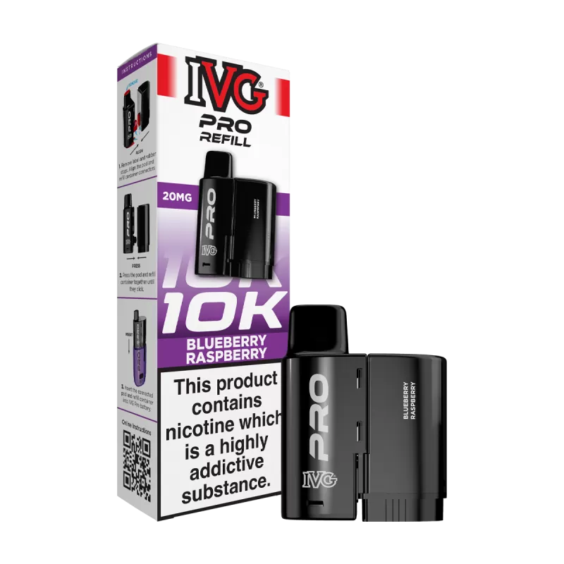 Blueberry Raspberry IVG Pro 12 Refill Pack - 20mg - Vape Product (12CF43)