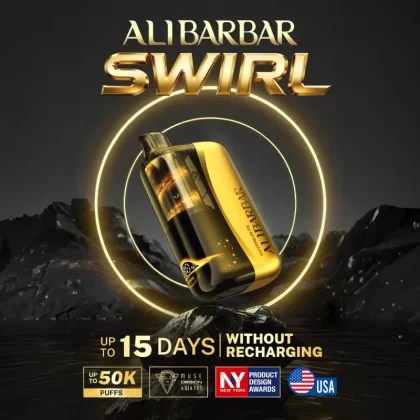 ALIBARBAR "SWIRL" 50K Puff Disposable Device - 50,000 - Strawberry Kiwi