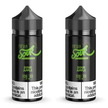 Fresh N Sour Zour Apple 2 Bottle Bundle - 240mL (2x120mL); Vape Product, Vape Product (13EBB8)