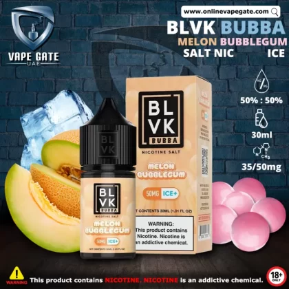 MELON BUBBLEGUM ICE - BLVK BUBBA SALTS - 30ML - 35 mg / 30 ml