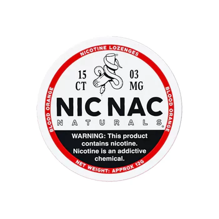 Nic Nac Blood Orange Nicotine Lozenges - 15 per can - 6 mg - Image 3