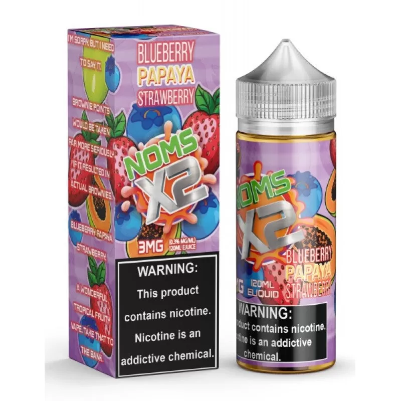 Noms X2 E-Liquid 120ml - White Peach Raspberry / 12mg - Vapeciga - Image 2