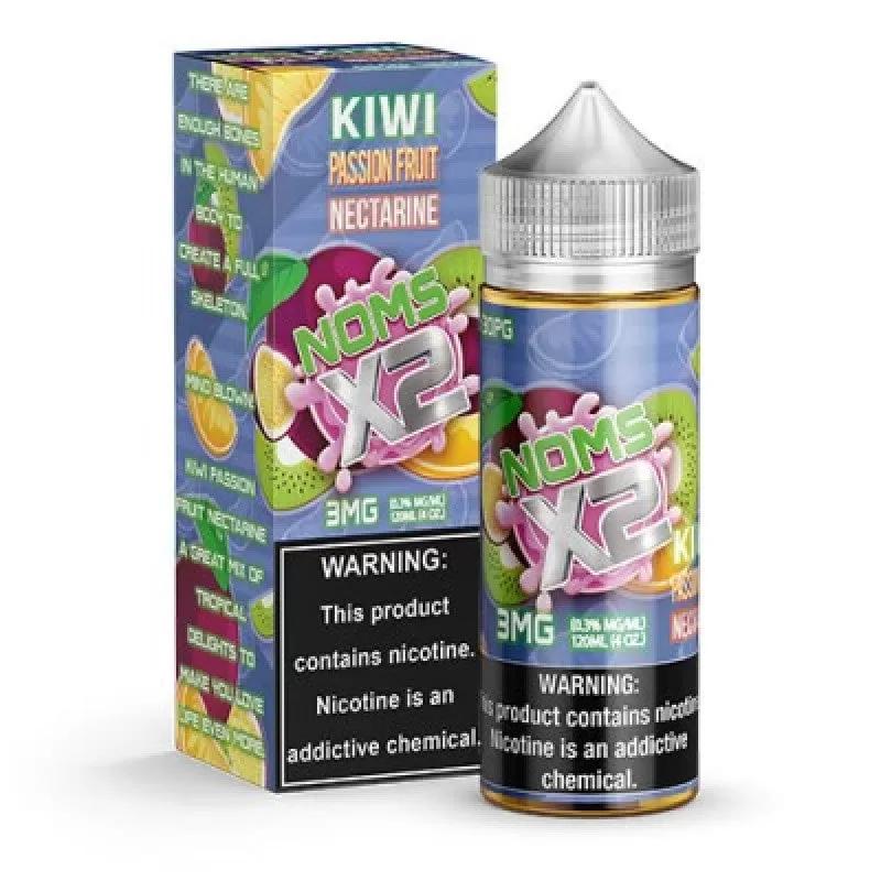 Noms X2 E-Liquid 120ml - White Peach Raspberry / 12mg - Vapeciga - Image 3
