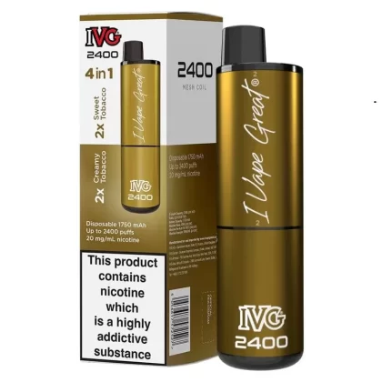 IVG 2400 Puff Disposable Vape – Tobacco Edition - Ecigdepot