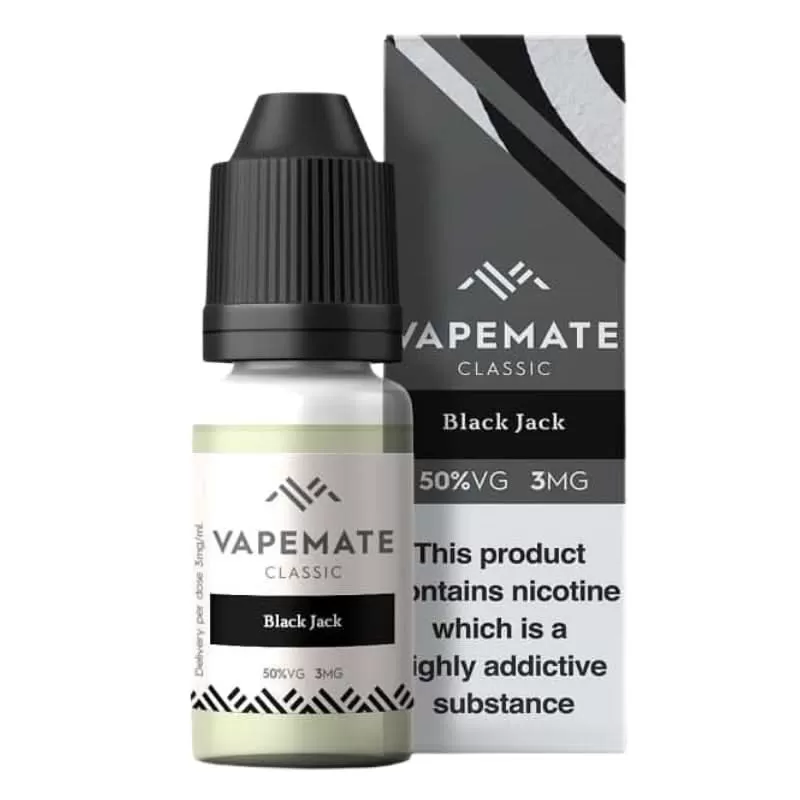 Black Jack E-Liquid by Vapemate (10ml) - 6mg