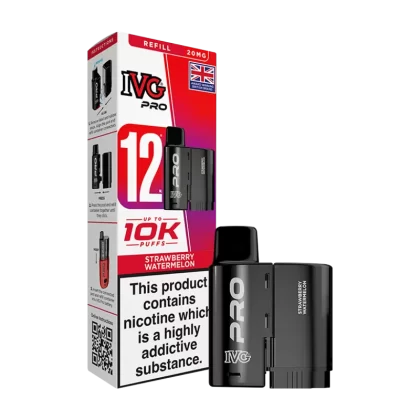 Strawberry Watermelon IVG Pro 12 Refill Pack - 20mg