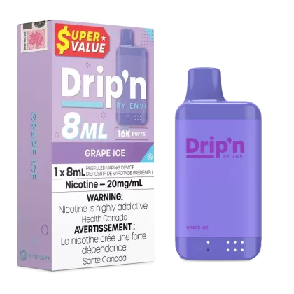 Drip’n 16k Value Series Disposable Vape – Grape Ice