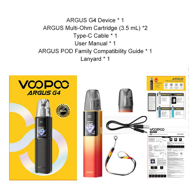VOOPOO Argus G4 Pod Kit 35W - Gray - Image 3