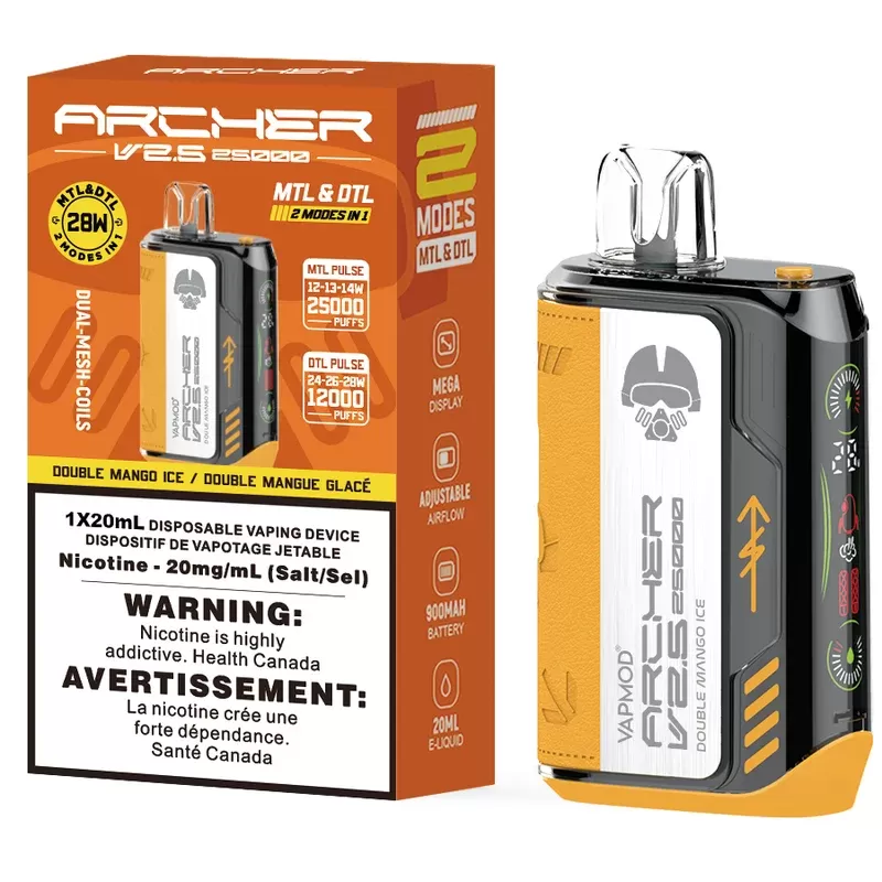 VAPMOD ARCHER V2.5 25000 Disposable Vape – Double Mango Ice