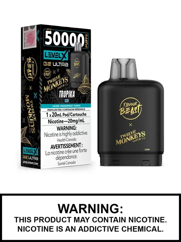 Tropika Iced Flavour Beast x Twelve Monkeys Level X Ultra Pods