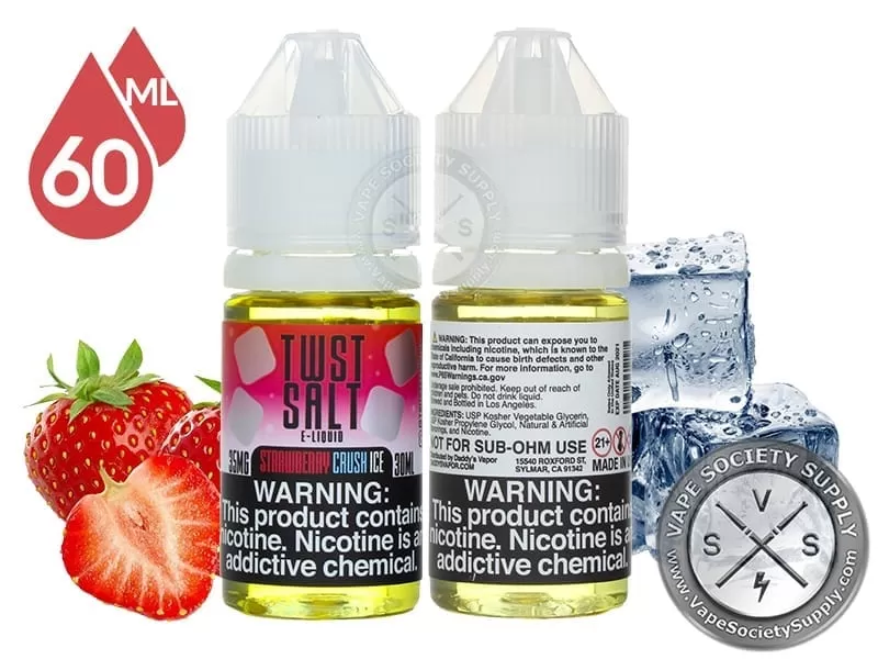 Strawberry Crush Ice by Twist Salt 60ml - Vape Product, Vape Product
