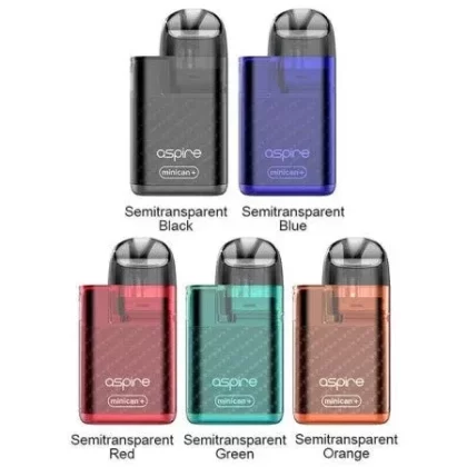 Aspire Minican Plus Pod Kit - Colour#Semi-Transparent Black>Semi- Transparent Blue>Semi- Transparent Green>Semi- Transparent Orange>Semi- Transparent Red