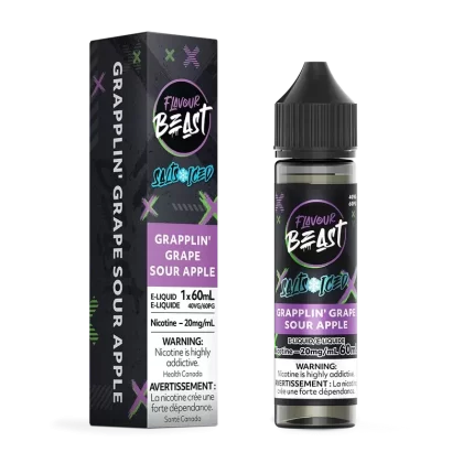 GRAPPLIN’ GRAPE SOUR APPLE – FLAVOUR BEAST SALT 60ML [PROV]