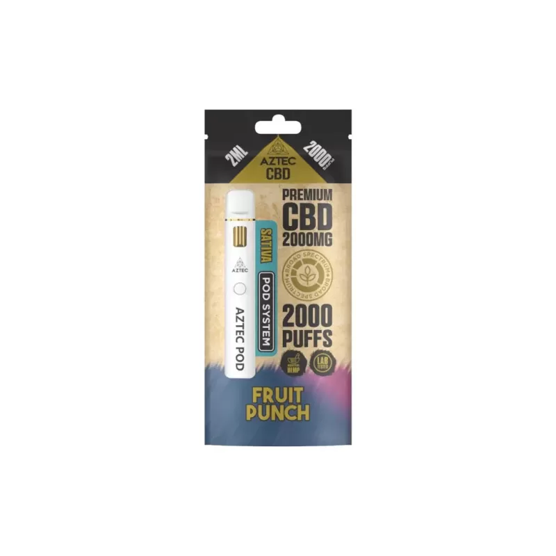 Aztec CBD 2000mg Broad Spectrum Starter Pro Pod Vape Kit - Blue Dream