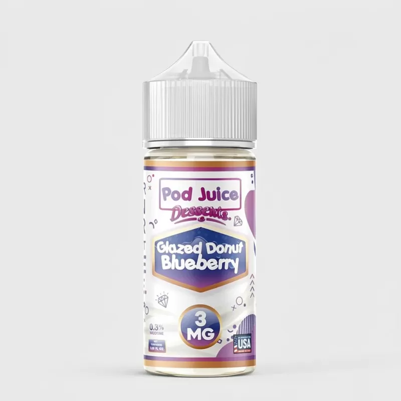 Glazed Donut Blueberry – Pod Juice – 100mL 70% VG E-Liquid - Vape Product; Vape Product, Vape Product (B91E87)
