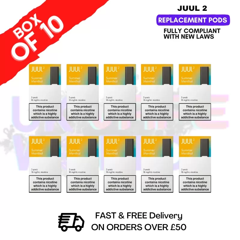 Summer Menthol Juul 2 Pods Box of 10 – £49.99
