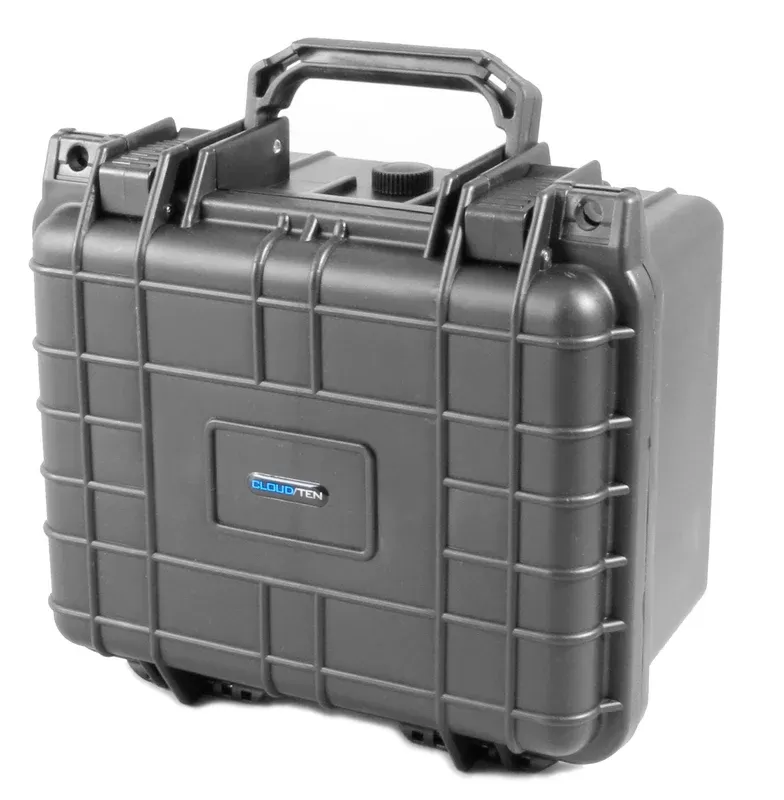 CLOUD/TEN 10″ Smell Proof Hard Travel Case with Padlock Rings and Customizable Foam – Fits Accessories up to 10″ x 6.5″ x 6.5″