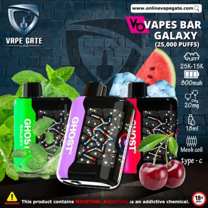 Vapes Bar - Galaxy Rechargeable Disposable Vape (25,000 Puffs) - Blueberry Raspberry Cherry / 20 mg