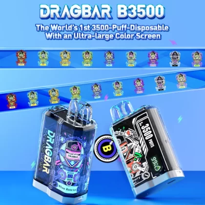Dragbar B3500 Rechargeable Disposable Device – 3500 Puffs - Clear