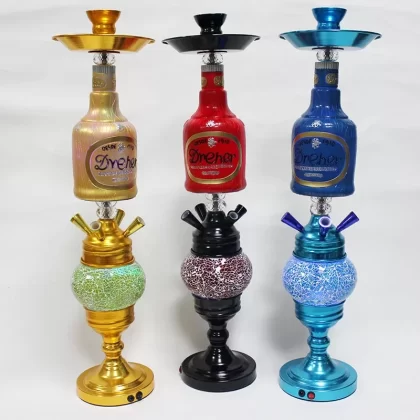 30″ 4 Hose Shisha Hookah Complete Set with Rechargeable LED Lights