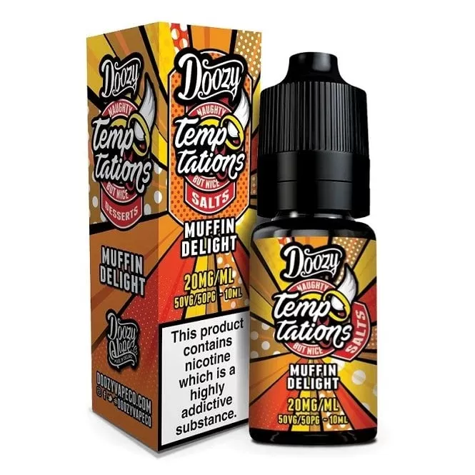 Doozy Temptations Muffin Delight Nic Salt E Liquid – Doozy Temptations (10ml)