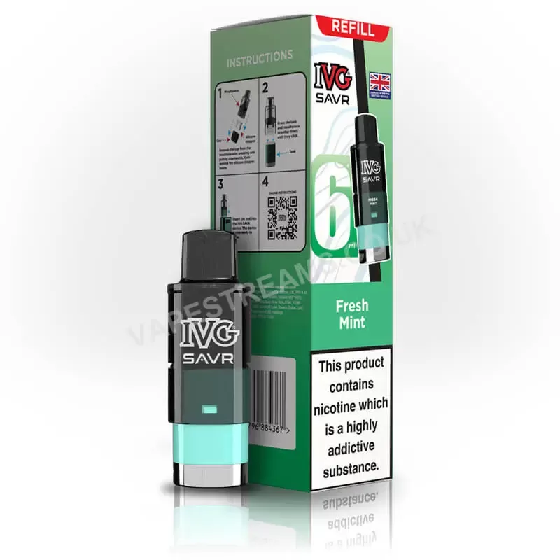 IVG SAVR Fresh Mint Prefilled Pod - Vapestreams Co