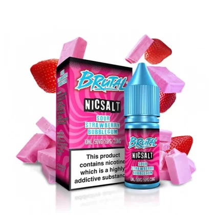 Just Juice Sour Strawberry Bubblegum Brutal Nic Salt E-Liquid