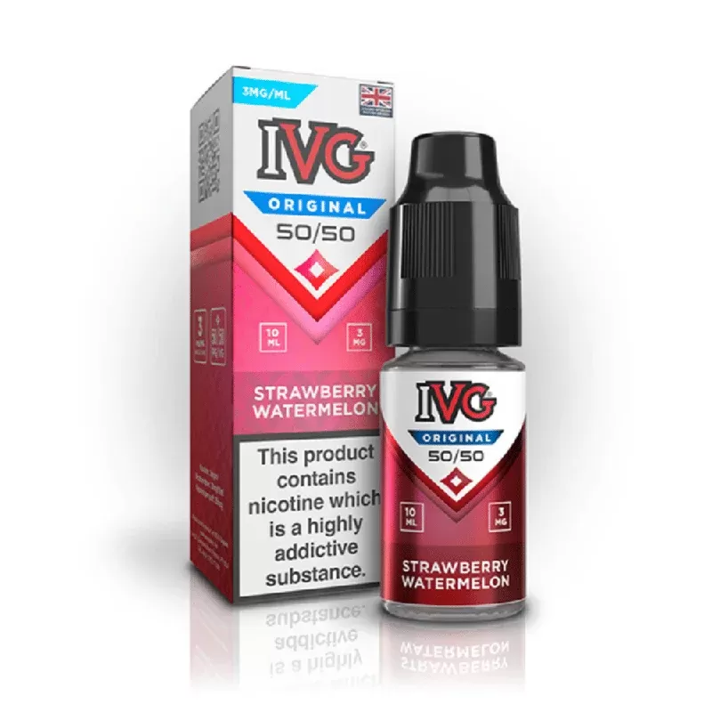 IVG Original 50/50 10ml E-Liquid Strawberry Watermelon - Nicotine strength#3mg>6mg>12mg (26E62D) (26E62D)