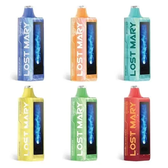 Lost Mary MO20K Pro Disposable Vape - Flavor#Blue Baja Splash>Blue Razz Ice>Dragon Drink>Lime Grapefruit>Mango Twist>Miami Mint>Orange Pomegranate Cranberry>Peach+>Pear Drop>Peppermint>Pina