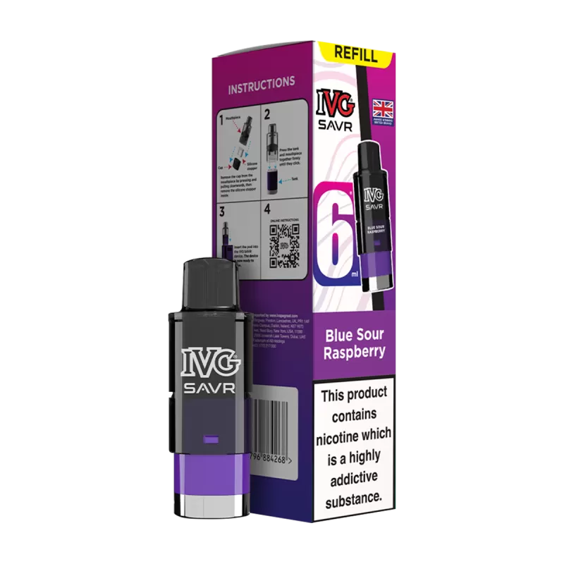 Blue Sour Raspberry IVG SAVR Refill Pack - Vape Product