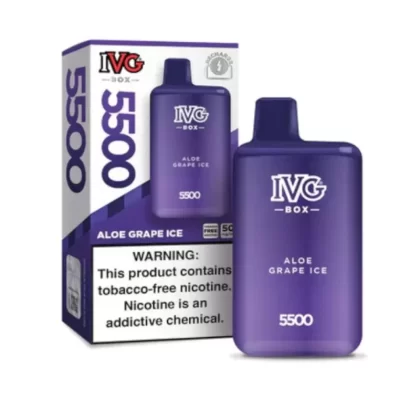 IVG Box Aloe Grape Ice Disposable Vape 5500Puff