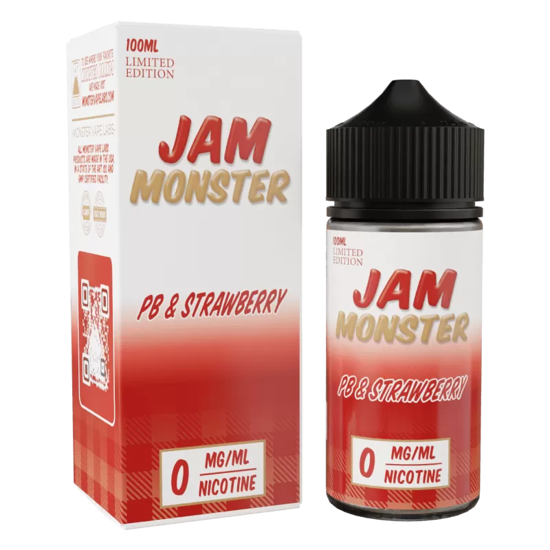 Jam Monster - PB & Strawberry - 100ML E-Liquid - 3MG