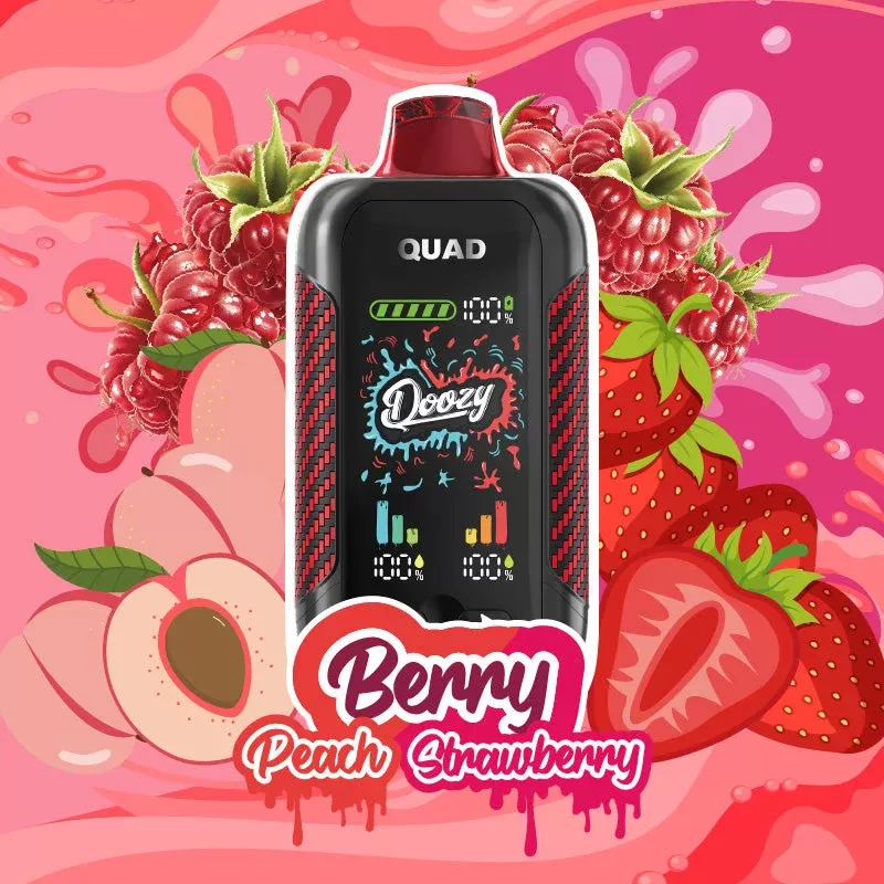 DOOZY QUAD Disposable Vape – Berry Peach & Berry Strawberry