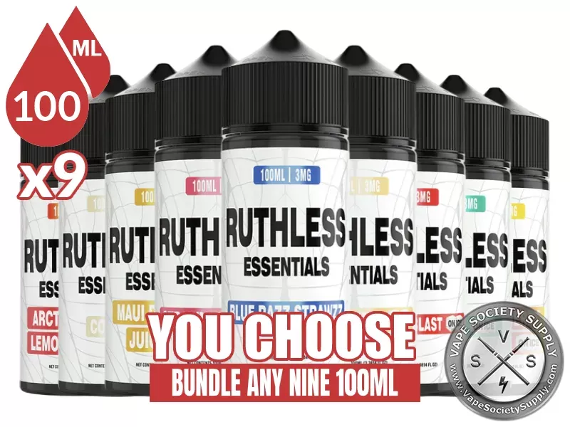 Ruthless Essentials Bundle 9x100ml (900ml)