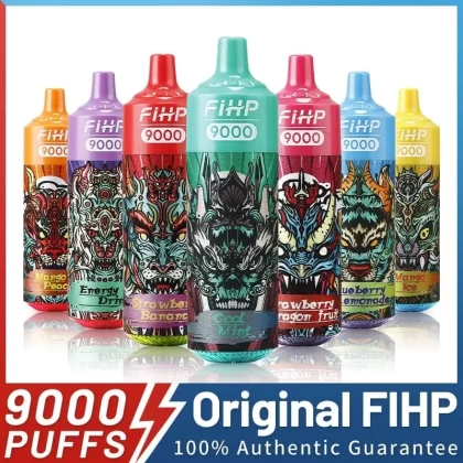 FIHP 9000 Puffs | 2%-5% strength, 18mL, RGB light, bulk disposable vape - Aiviouvapes
