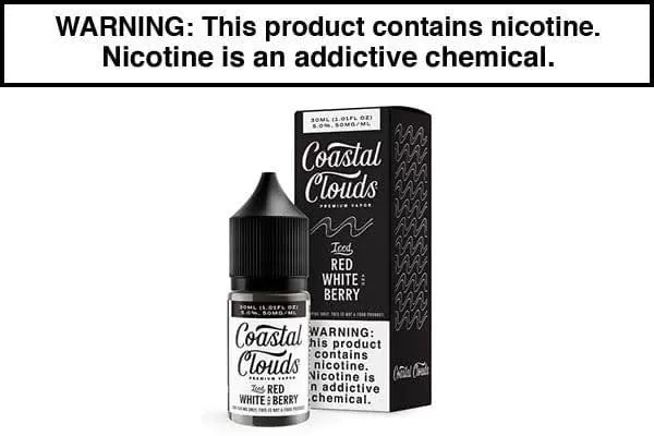RED WHITE AND BERRY ICED BY COASTAL CLOUDS SALT 30MG - Vapejuice