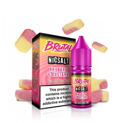 Just Juice Rhubarb & Custard Brutal Nic Salt E-Liquid