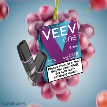 Veev One Pods – Grape (2er Pack) - Veev / ca. 2000 insgesamt / 20mg/ml