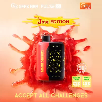 Geek Bar Pulse X 25K Puff "Jam Edition" Disposable Device – 25000 Puffs - Orange Jam