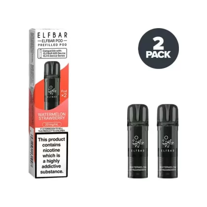 Watermelon Strawberry Elf Bar 600 Prefilled Pods - Ecigdepot