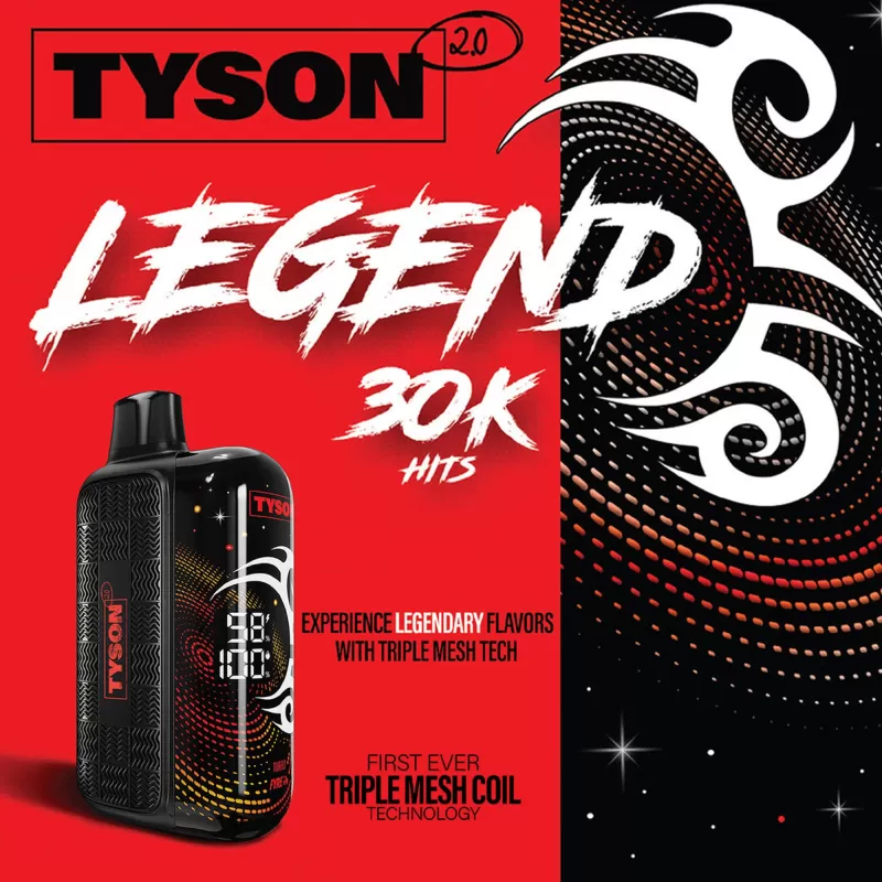 Tyson 2.0 "LEGEND" 30K Disposable Device – 30,000 Puffs - Cool Mint