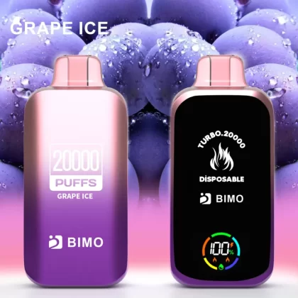 BIMO Turbo 20000 Puffs – Grape Ice - Vape Store